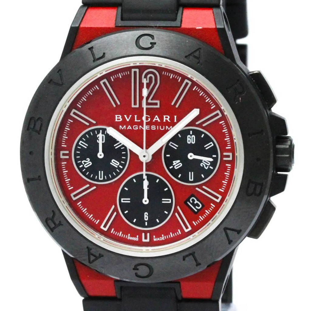 BF567466 (Good) BVLGARI Watch Ceramic DG42SMCCH Magnesium Pre-Owned Automatic Diagono Chronograph