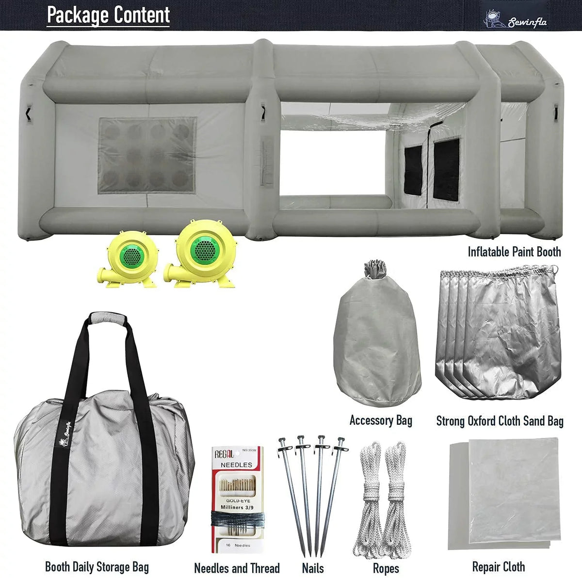 Paint Booth Inflatable Booth Booth Portable Inflatable 23x13x8.5Ft Spray Painting Sewinfla with Blowers Professional Car