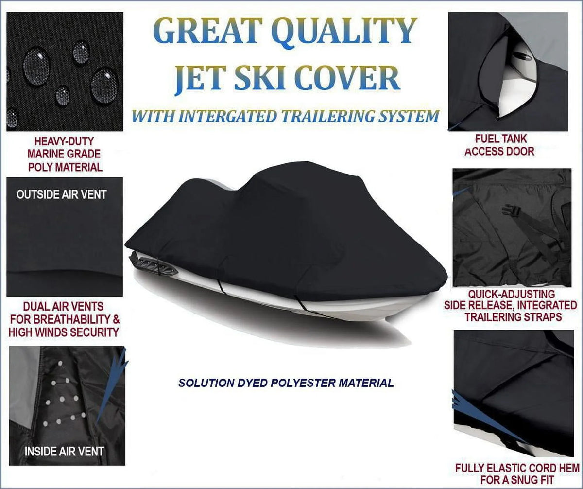 600D BLACK SKI for Compatible SL JET PWC Polaris Seater 1997 900 1996 1-2 Cover