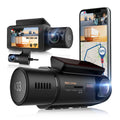 Front, Built-in Cabin 3 Camera Rear & Wi-Fi 1440p+1440p+1440p with V33 Rexing GPS Channel Dashcam and