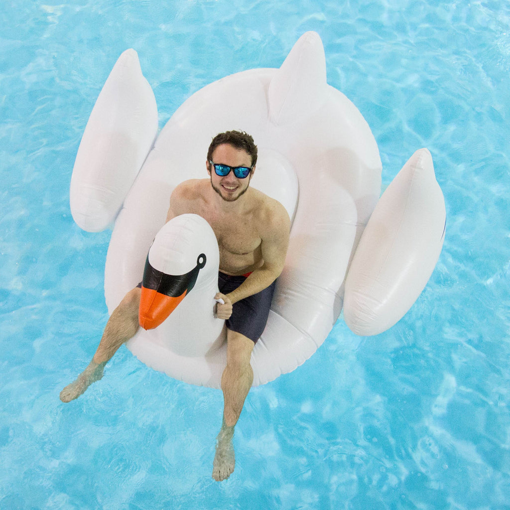 Inflatable 90621 Ride-On 4-Pack Giant | x 75-Inch Swan 4 Swimline Floats