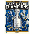 24'' 18'' Champions St. x Gallery Poster Edition Louis Art Cup 2019 Limited Blues Serigraph Phenom Stanley Print