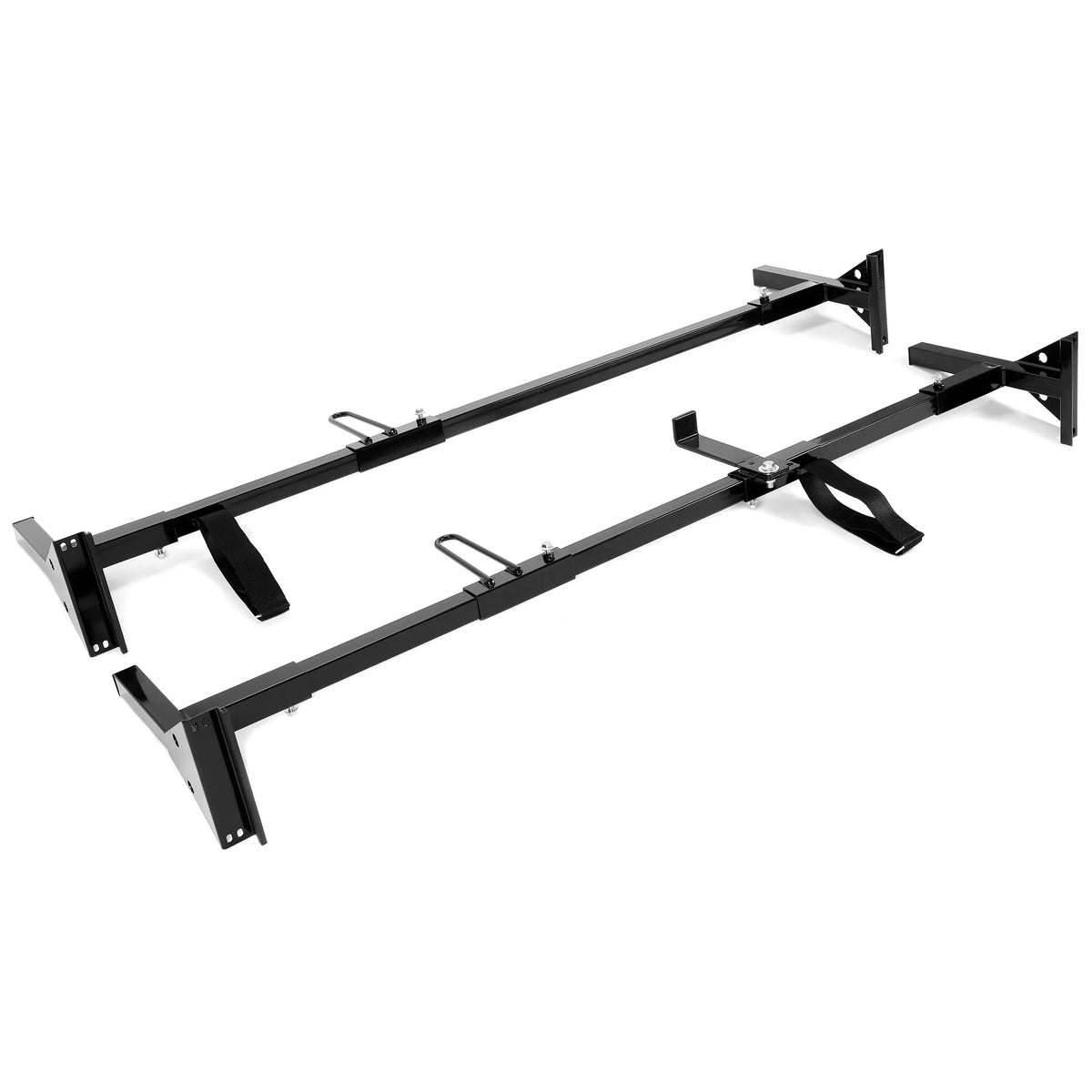 Kojem Vans Rack GMC Rack for Adjustable Roof Steel Savana Mount 68"-75" Ladders Carry 2 Ford Bars Universal Full-Size Express E-Series Chevy
