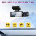 and Lens JLLOM 1080P Inside Dash Cam Camera Dual - DVR Car with Front