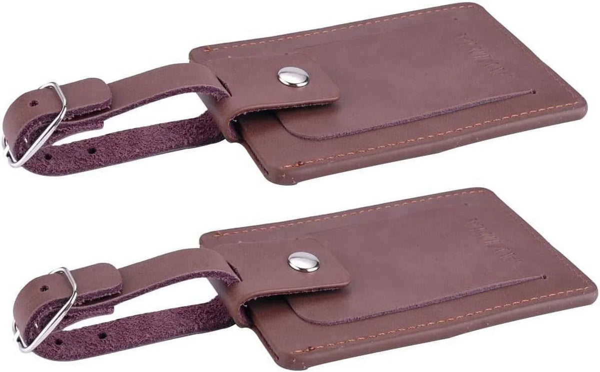 Luggage Snap Closure & Executive (Brown) Pieces Luxury s Bag Set Leather Premium 2 With