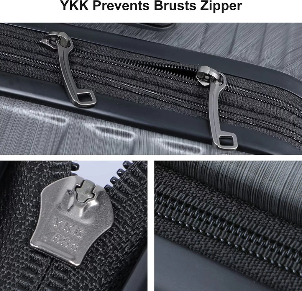 20/24 Inch Suitcase Luggage & with Grey Front Set, 65L,Dark 2 Piece Pocket TSA Lightweight + Expandle, Lock 37~41L Inch Hardshell 20 Spinner 24 with Laptop 20 Only Wheels, & ABS+PC