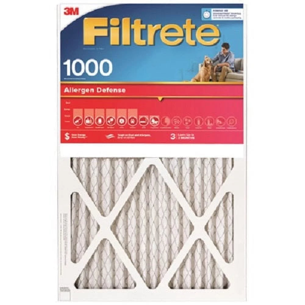 x 3M of 9820-4 - Pleated x Month 3 12" 1" Disposable Filtrete Quantity Red 1000 MPR Air 4 24" Filter