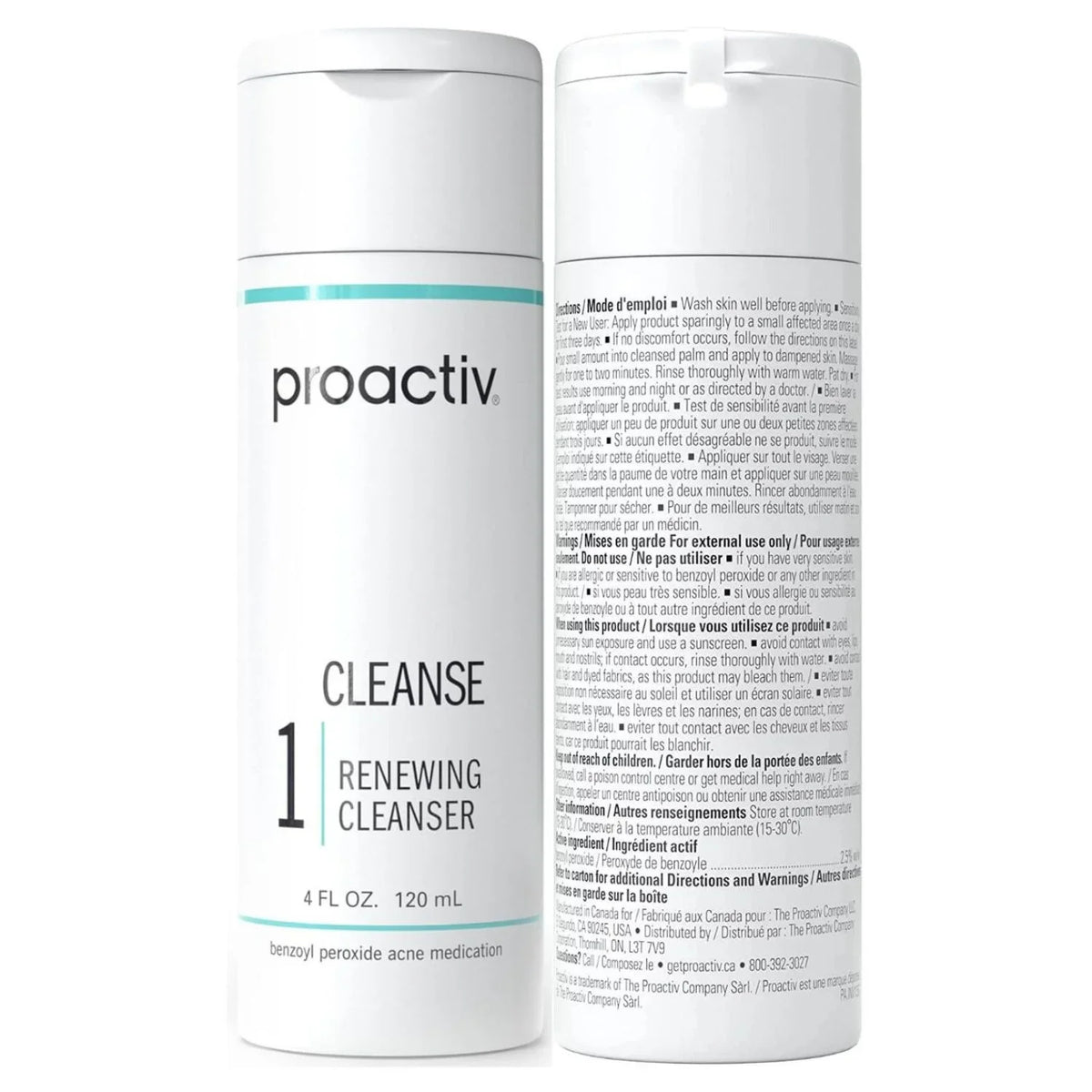 of Pack Medication 1 Solution Cleanser Cleanse Proactiv 2, Acne Each Renewing 4 Step oz