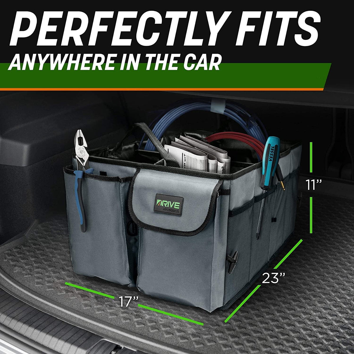 Car DRIVE Accessories, Trunk Multi Products Tan and Cargo Auto Storage, Organizer Compartment SUV