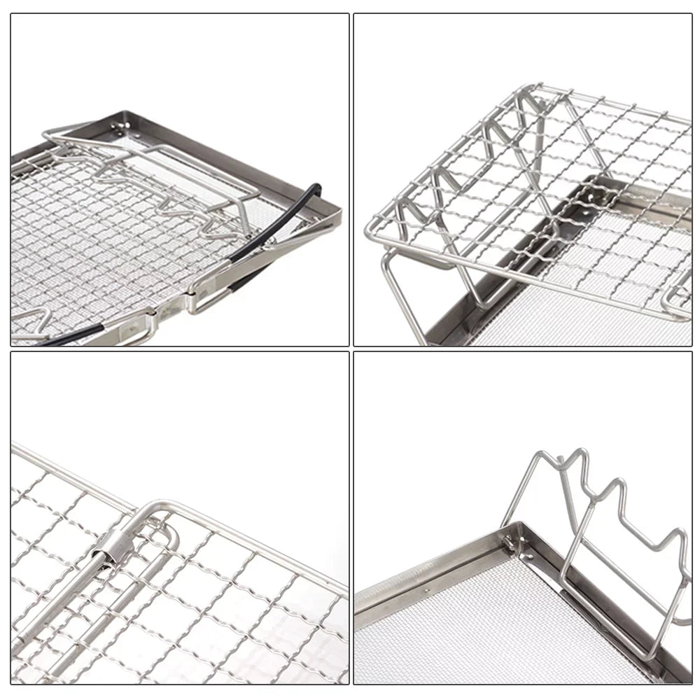 Backpacking, Rack Bread and Toaster Picnics Camp Steel Toaster Camping, - Ideal Folding Stainless Stove for