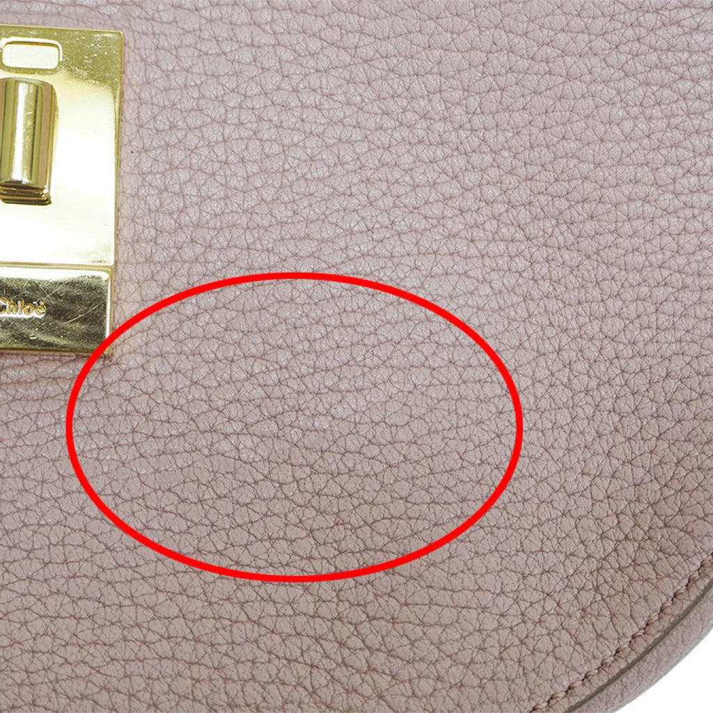 Chain 3S1031-9 Shoulder Chloe (Good) Chloé Drew Leather Pre-Owned Bag Ladies Pink
