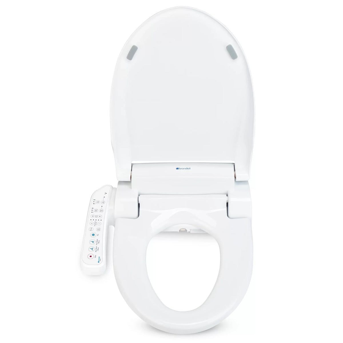 Brondell Bidet Swash SE400 Nozzle, Stainless with Sidearm, White Dryer Steel Round and Seat