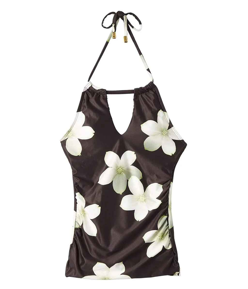 Villa High Womens Tankini Top Lauren Floral Neck Swim Lauren Ralph