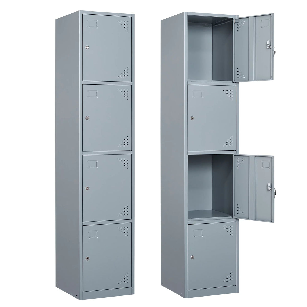 4 Employees,71" Staff,Home Steel Cabinet Lockers Storage STANI Sundries,Gym,School Office Door for Metal Lockable with for