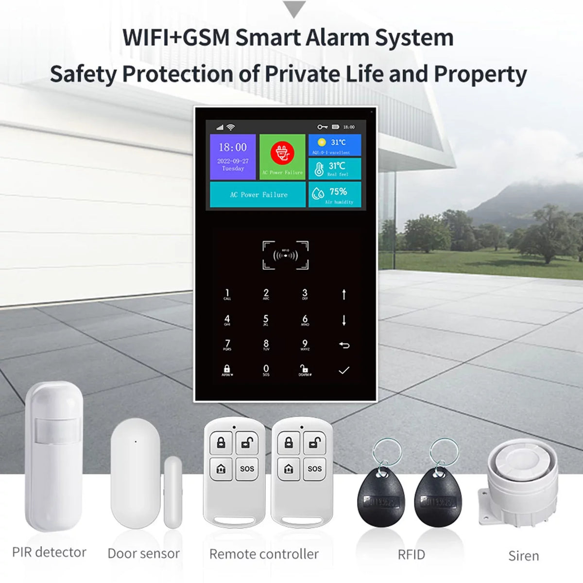 RFID GoolRC All APP DIY Screen WIFI Touch Home Burglar USB Life GSM System Smart Wireless Smart
