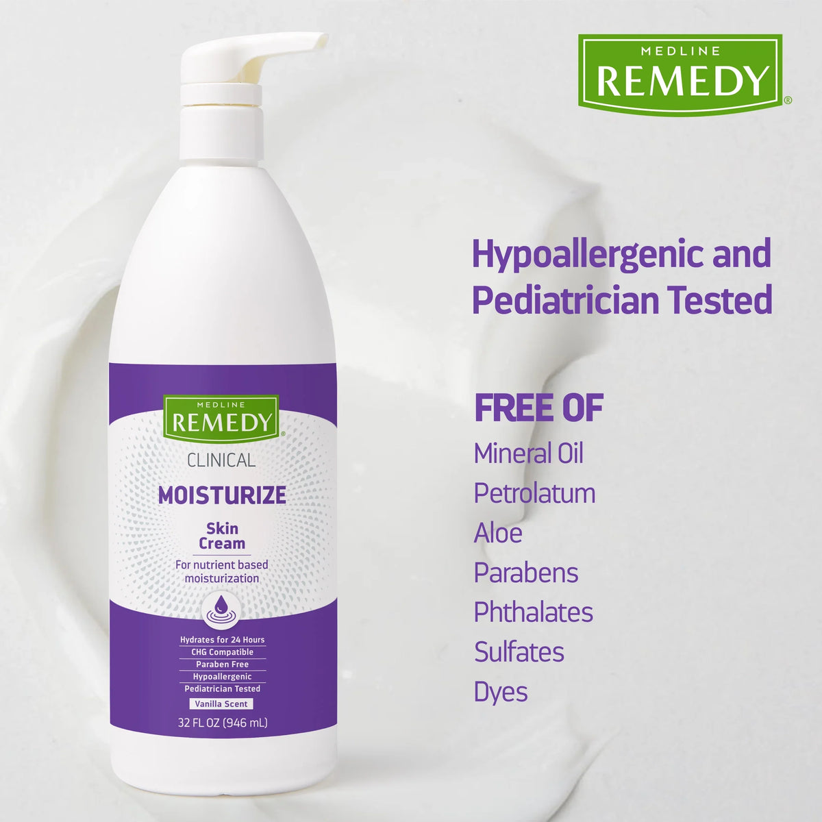 Ages (32 Vanilla Scent Body oz), Moisturizing Cream Face for Medline fl Remedy Skin Cream, All and Clinical
