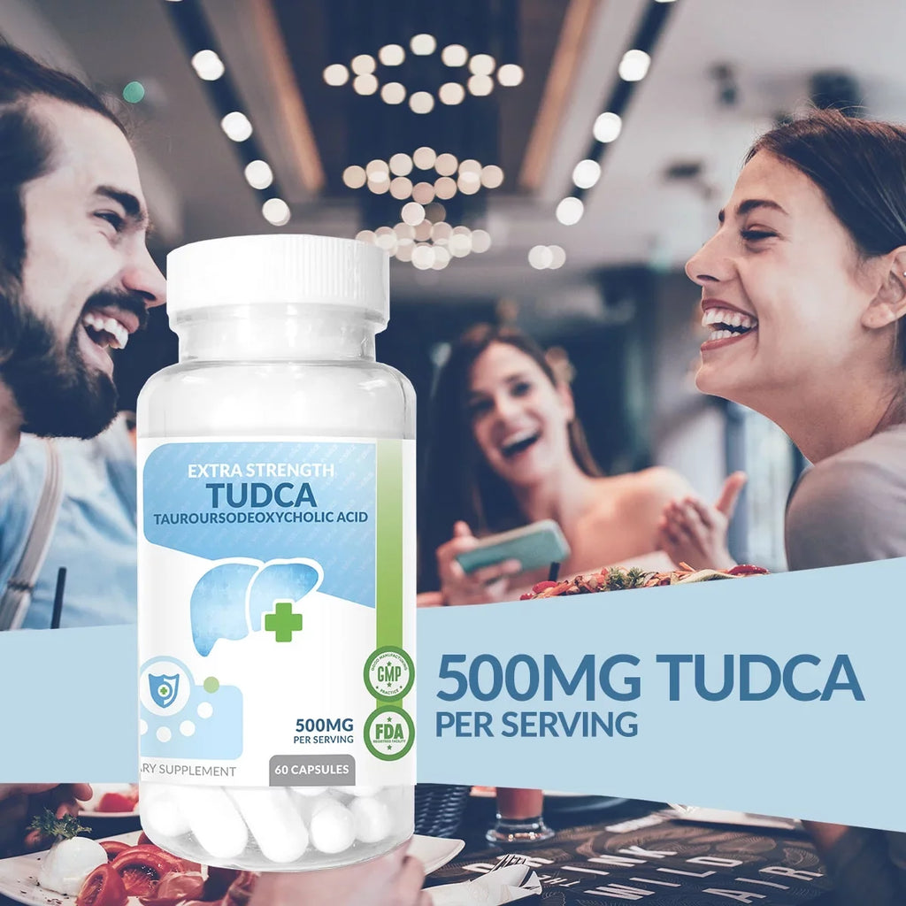 Liver TUDCA 60 - Capsules & - Pure 500mg Acid) Health (Tauroursodeoxycholic Support -
