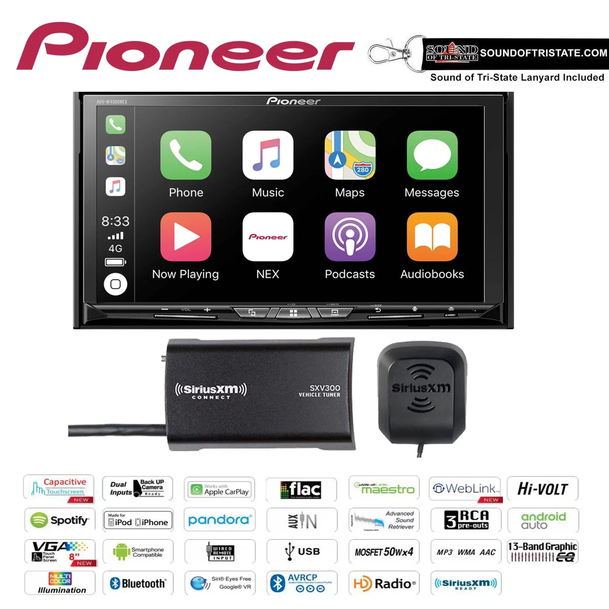 Pioneer w/ Restored (Refurbished) Premium AVH-W4500NEX SXV300V1 SiriusXM