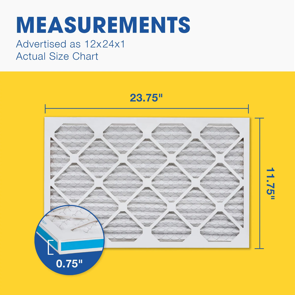 Air 12x24x1, 8, Box of Aerostar Filter, MERV 12x24x1 4