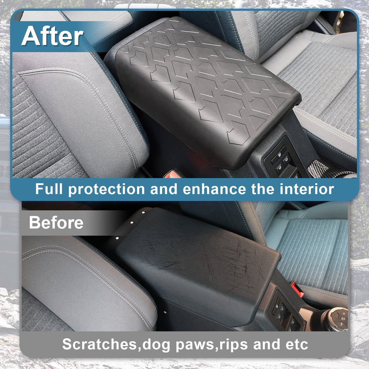 Armrest MFC Console Bronco Armrest 2 Cushion / 4 Ford 2021-2023 Cover Center Waterproof For Doors
