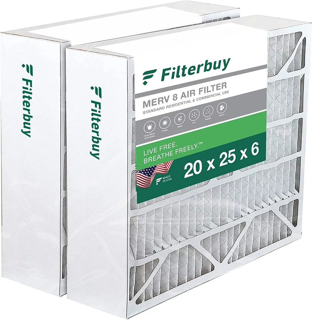 8 Furnace MERV AC 2250 Air 201/2200 Filters for Aprilaire (2-Pack) / Space-Gard HVAC Filterbuy 20x25x6 Pleated