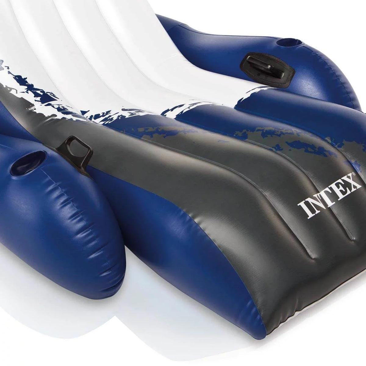 Floating (3 Lounges Inflatable Cup Pack) Holders Recliner Comfortable Intex with