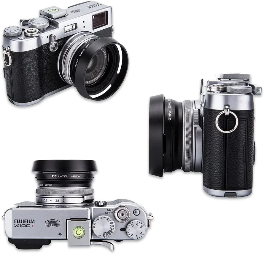 Lens X100 Alloy Fujifilm Lens Fuji Fuji Lens Aluminum & X100F X100T Adapter X100S Shade for Ring Hood -Black Hood X70 JJC Replace X100V Set LH-X100