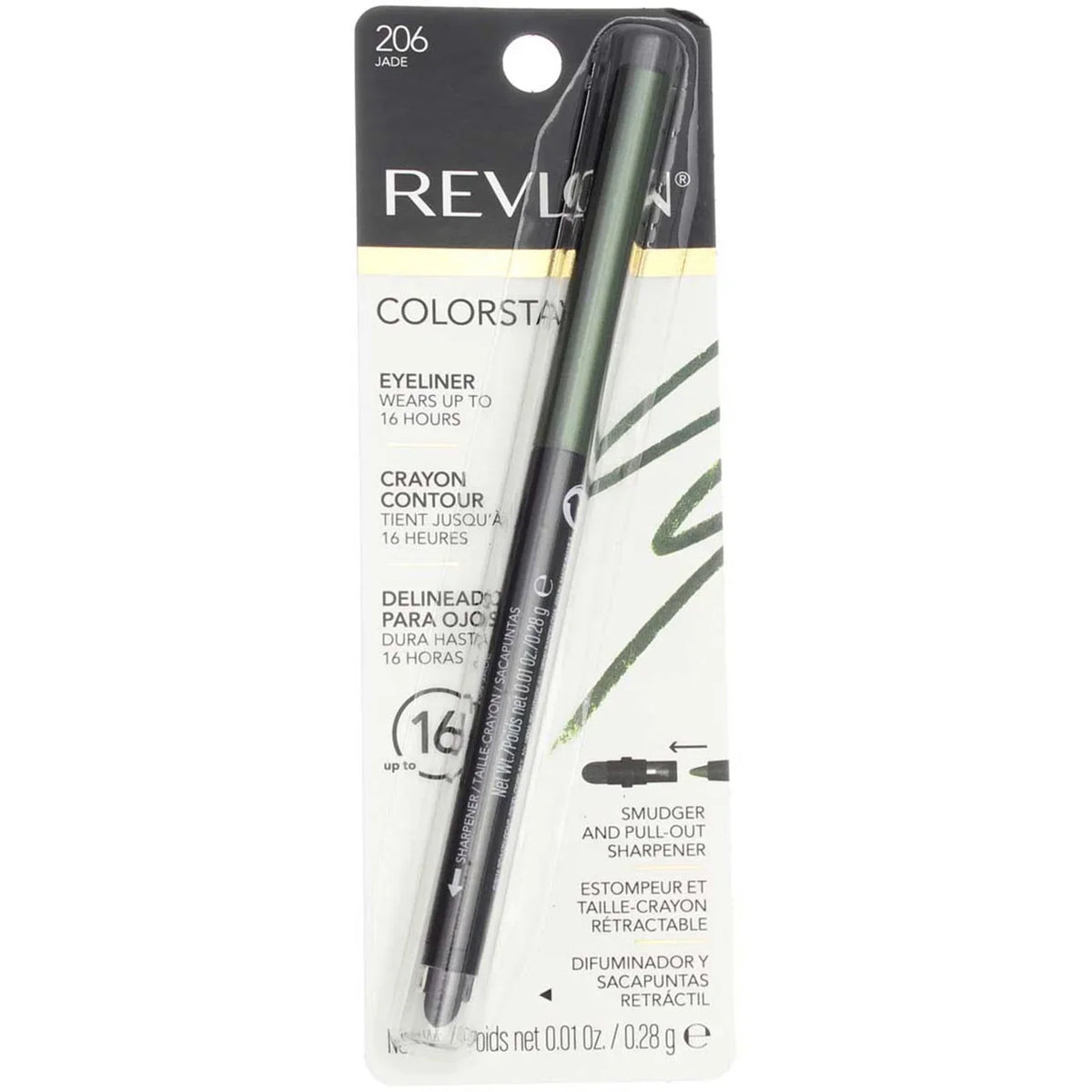 ColorStay Eyeliner Jade oz of (Pack [206] Revlon Pencil, 4) 0.01