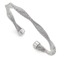 Textured Bracelet for Women Auriga Silver Cuff 925 & Twisted Sterling