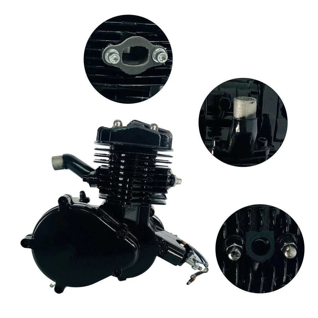 2.94KW Motorized Motor Petrol Bike Cylinder Air-cooled 80CC Start 6500r/min Gas Pull Engine 2-Stroke Bicycle Single Engine for