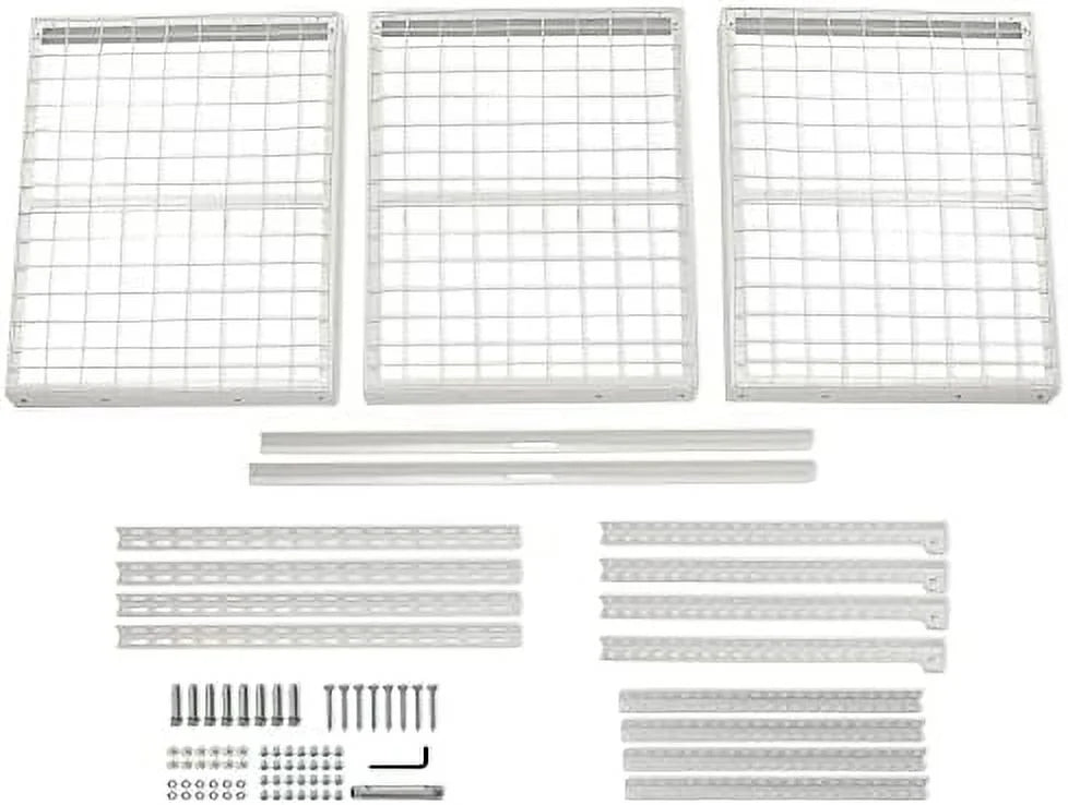 White Adjustable Garage 3X6 Shelf Garage Rack Mounted Ceiling Storage Overhead Racks Ceiling Storage Organization