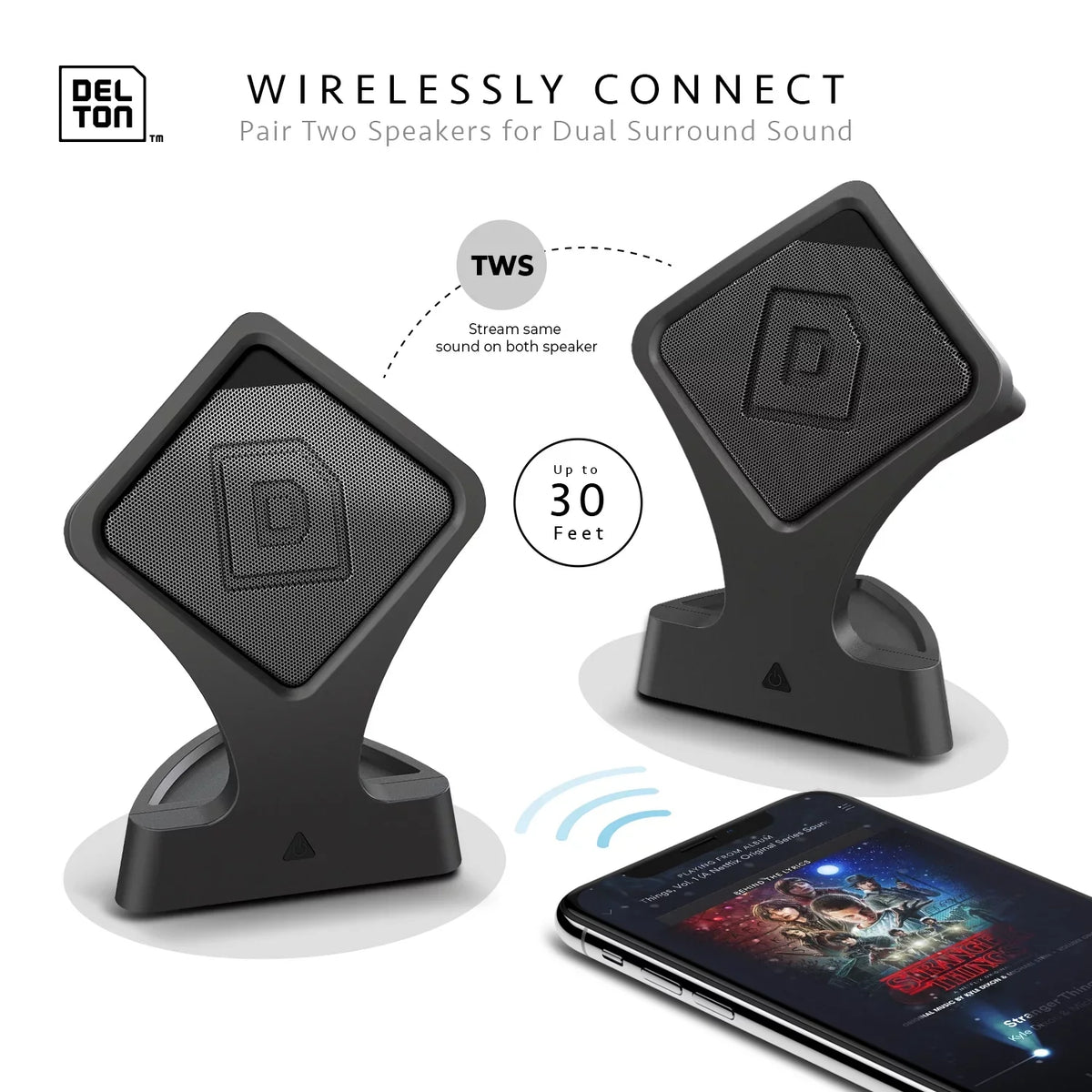 HD Pack), Bluetooth Wireless and Bass True Speaker, Dynamic Sound Portable Delton Mic with Speaker (Twin