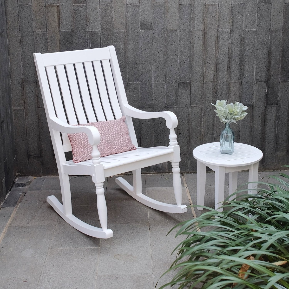 white cambridge mahogany porch lyon casual rocker