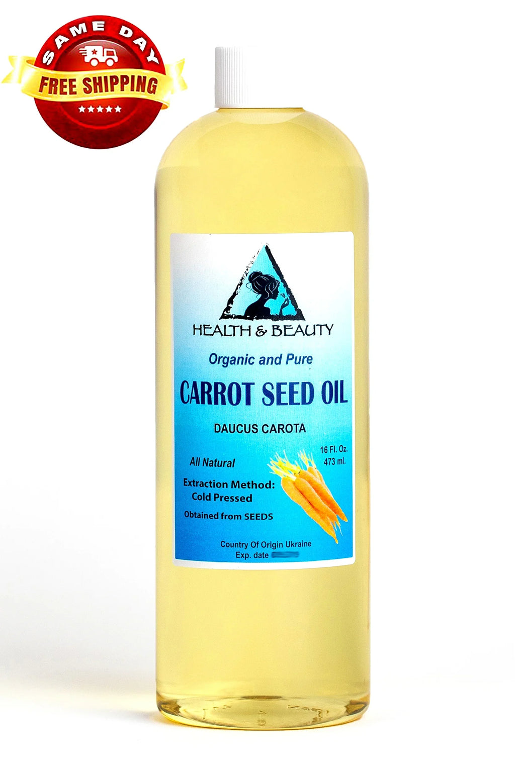Pressed Pure Fresh oz Organic Seed 100% Oil 16 Premium Carrier Carrot Cold