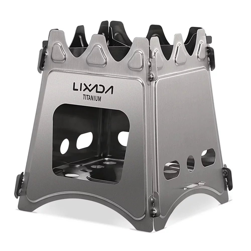 Ideal Folding - Compact Camping, Picnicking Cooking, Stove and Wood for Lixada