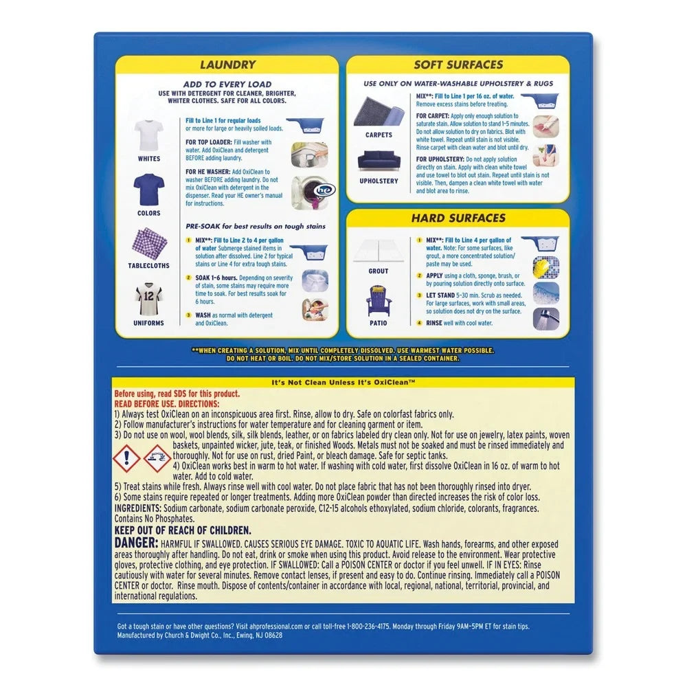 Remover OxiClean Scent Stain - 57037-00069 Regular lbs. Versatile (4/Carton) 7.22