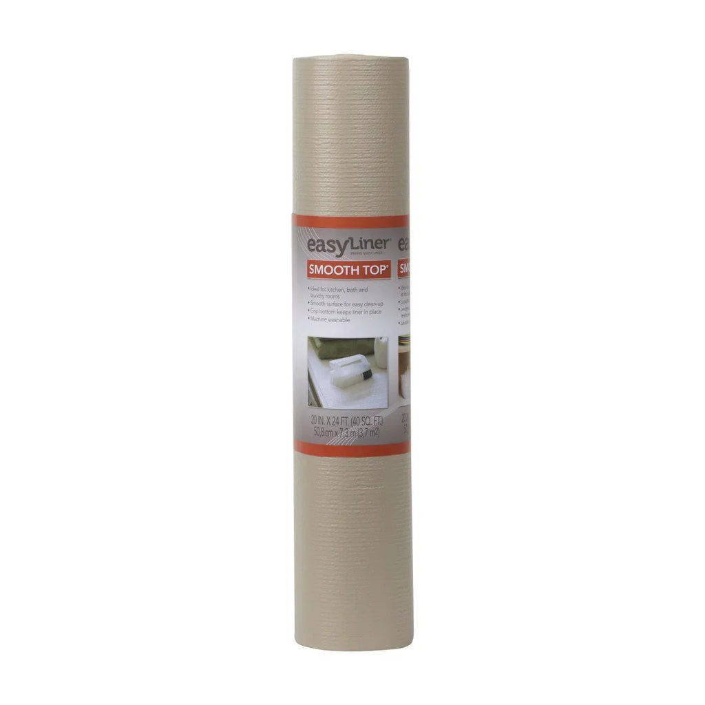 Smooth 20-Inch x 12-Inch 24-Foot Liner Non-Adhesive Total EasyLiner Duck Rolls and 2 Top Shelf 20-Foot, x Taupe,