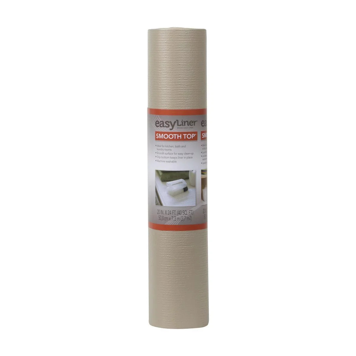 Smooth 20-Inch x 12-Inch 24-Foot Liner Non-Adhesive Total EasyLiner Duck Rolls and 2 Top Shelf 20-Foot, x Taupe,