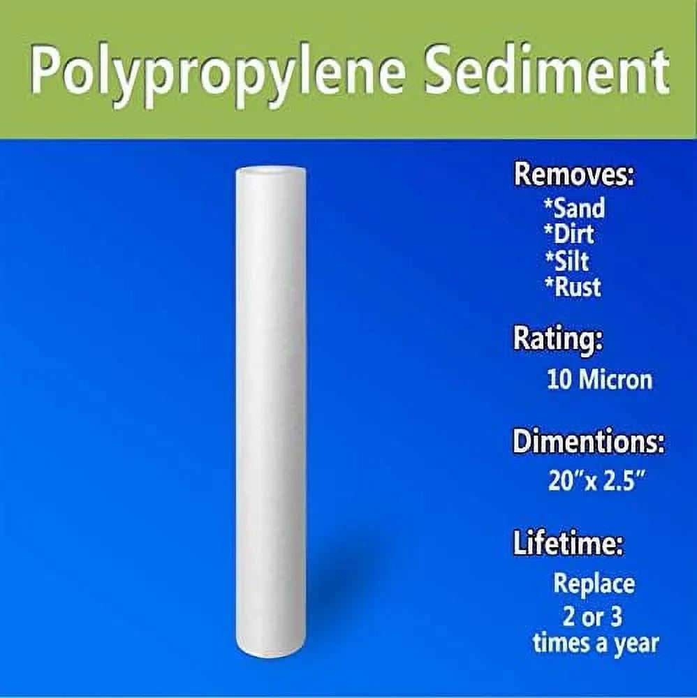 Sediment Housings. Of Standard Compatible With X -Blown 20” Polypropylene FPMB5-20, Micron Four 25 Whole Fits VX05-20 2.5” SDC-25-2005/4, FPMB520, X Filtration 10 House Filter 20” Layers Pack 2.5”