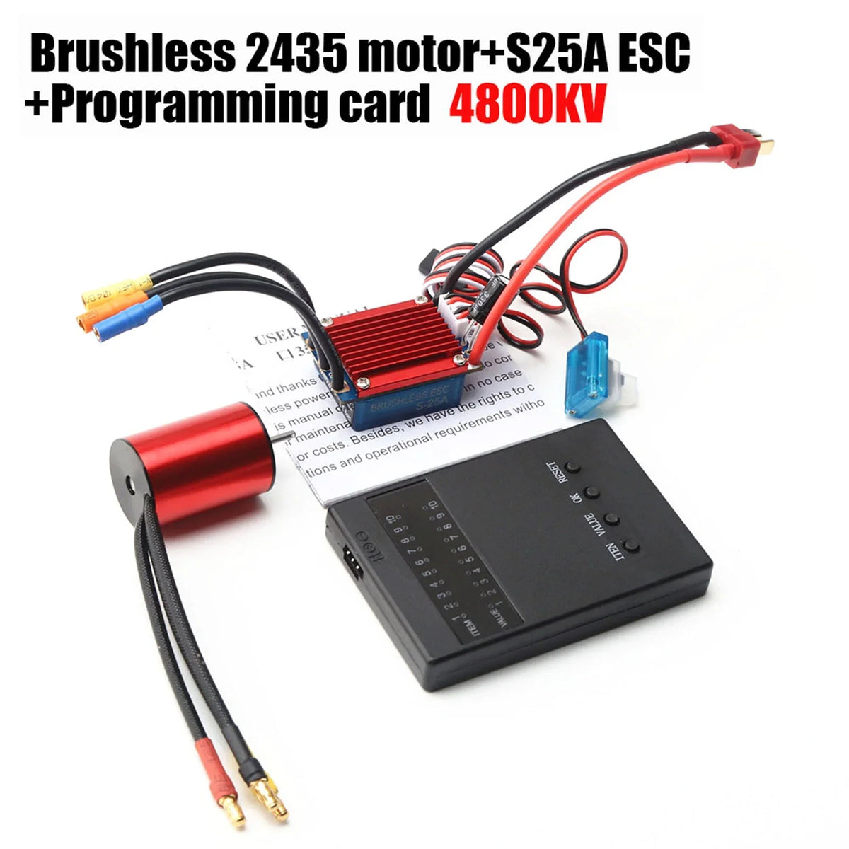 4p Motor S2435 4p Car 4800kv Eryue Motor Speed ESC, 4p GoolRC Mewmewcat 1/184800kv 25a Dsfen 25a Esc Huiop Motor 1/16 1/16 1/18