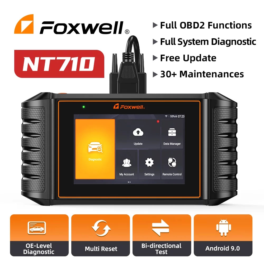 Scanner Foxwell 31+ for BMW MINI Control Bi-Directional BMW Diagnostic Scan Maintenance Active Services Automotive OBDII Systems Tool Tool Automobiles OBD2 NT710 RR Scanner All Test Code Car Reader