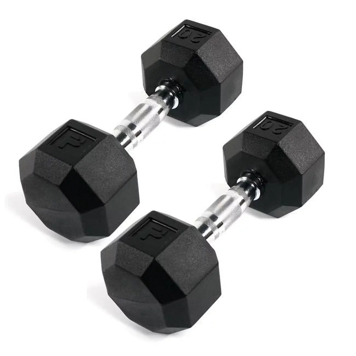 '- 10 Dumbbell Rubber Set 2 of Octagonal lbs