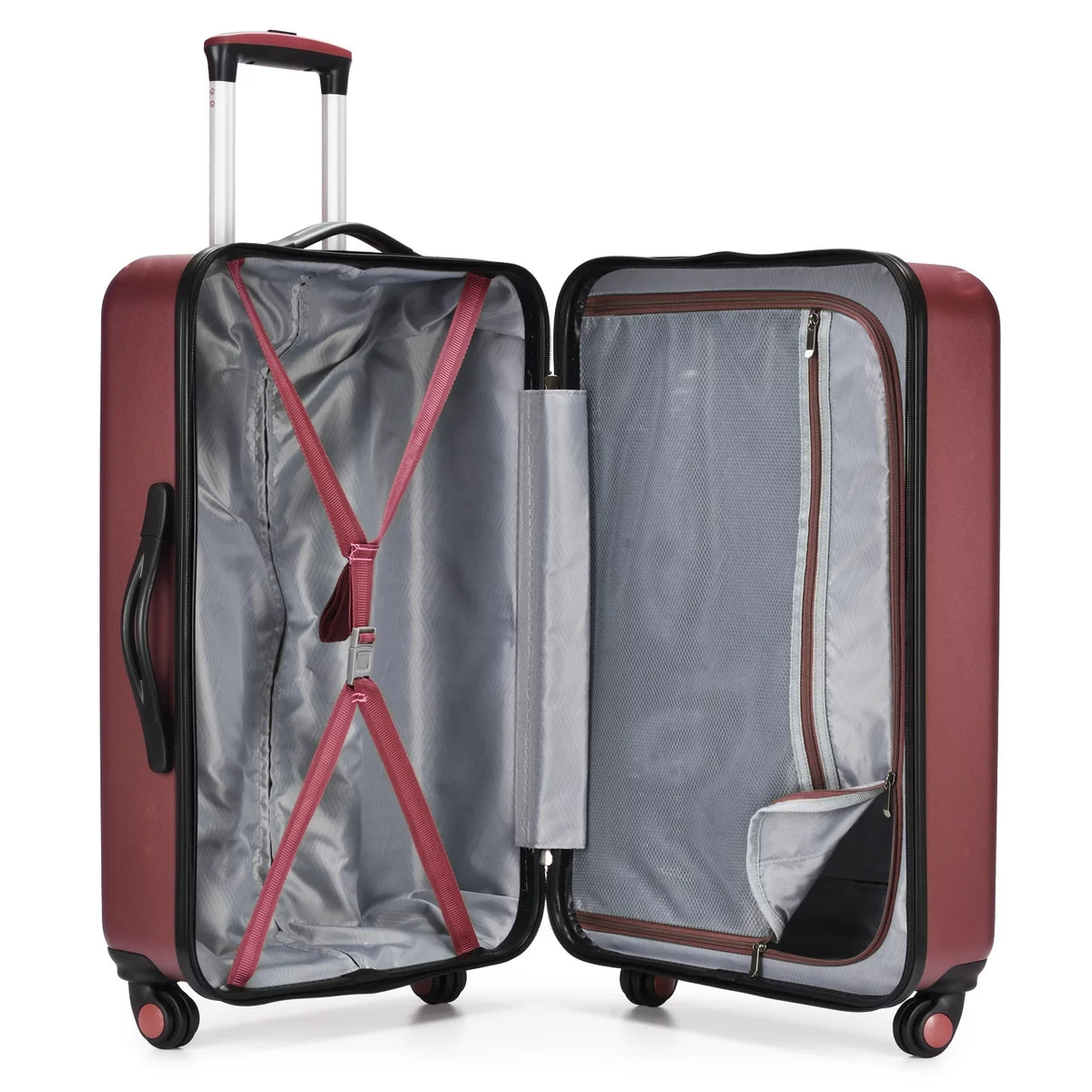 3 TS09094R Set, Travel Select Red Luggage Piece Spinner Savannah Hardside