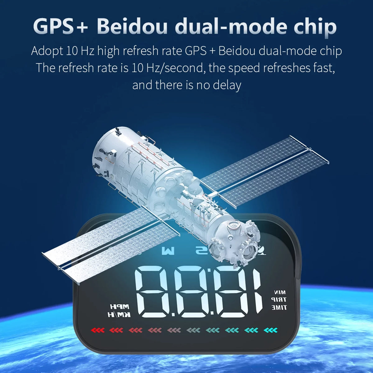 with Alarm Digital Heads-Up for Car GPS Pinnaco Display Speedometer Speedometer Overspeed