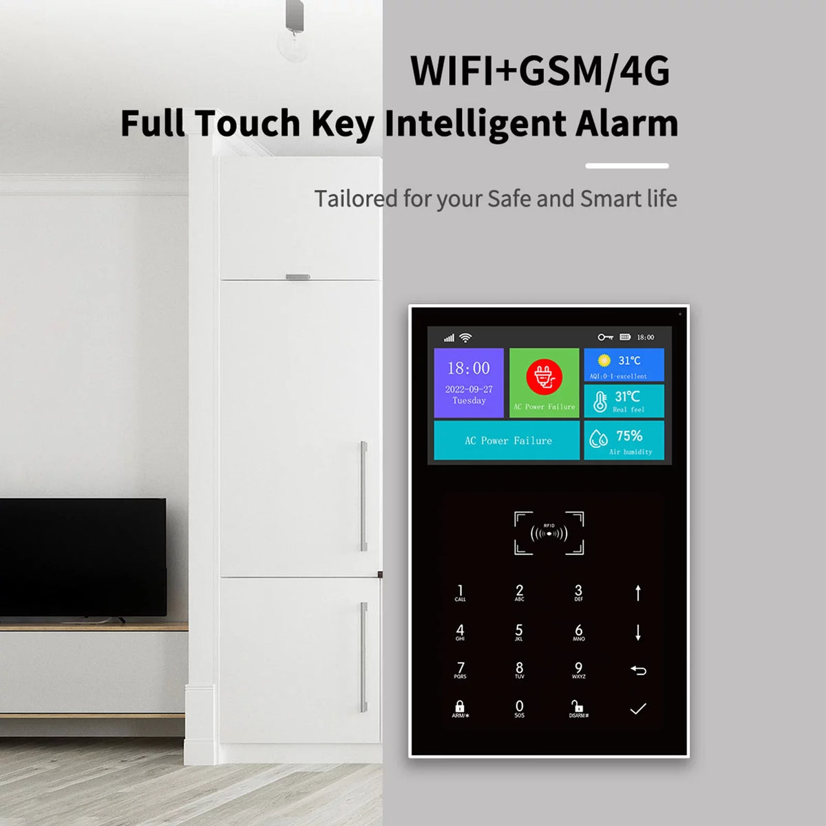 RFID GoolRC All APP DIY Screen WIFI Touch Home Burglar USB Life GSM System Smart Wireless Smart