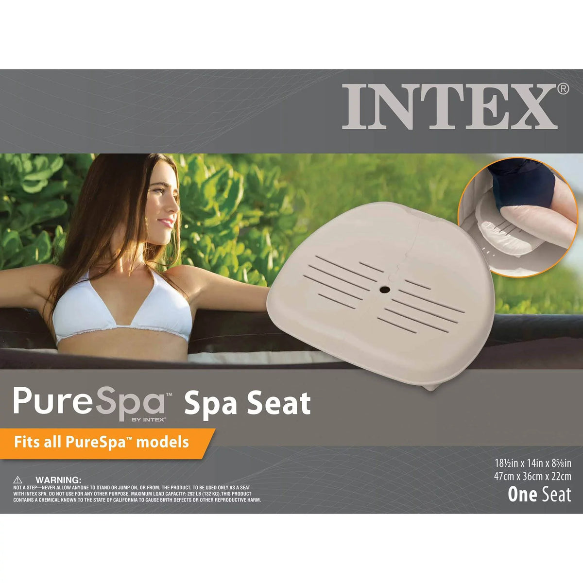 Inflatable Hot Coleman Person Seat Accessory SaluSpa 2 Tub 4 Outdoor &