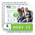 Filter 16x25x1 MERV HVAC (4 13 Filti Home Pleated Pack) Furnace 7500 Air