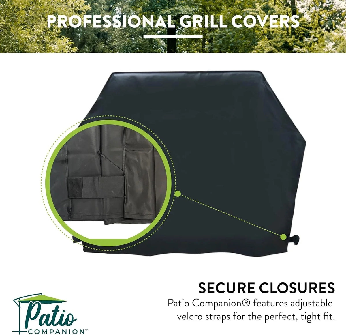 BBQ Broil, Companion 5 King, Resistant, Cover Gas Professional, Char Waterproof Heavy-Grade Weber, Blocking 65 Year Grill for Warranty, and Patio Cover, Broil Weather Black Material, Inch Grill UV