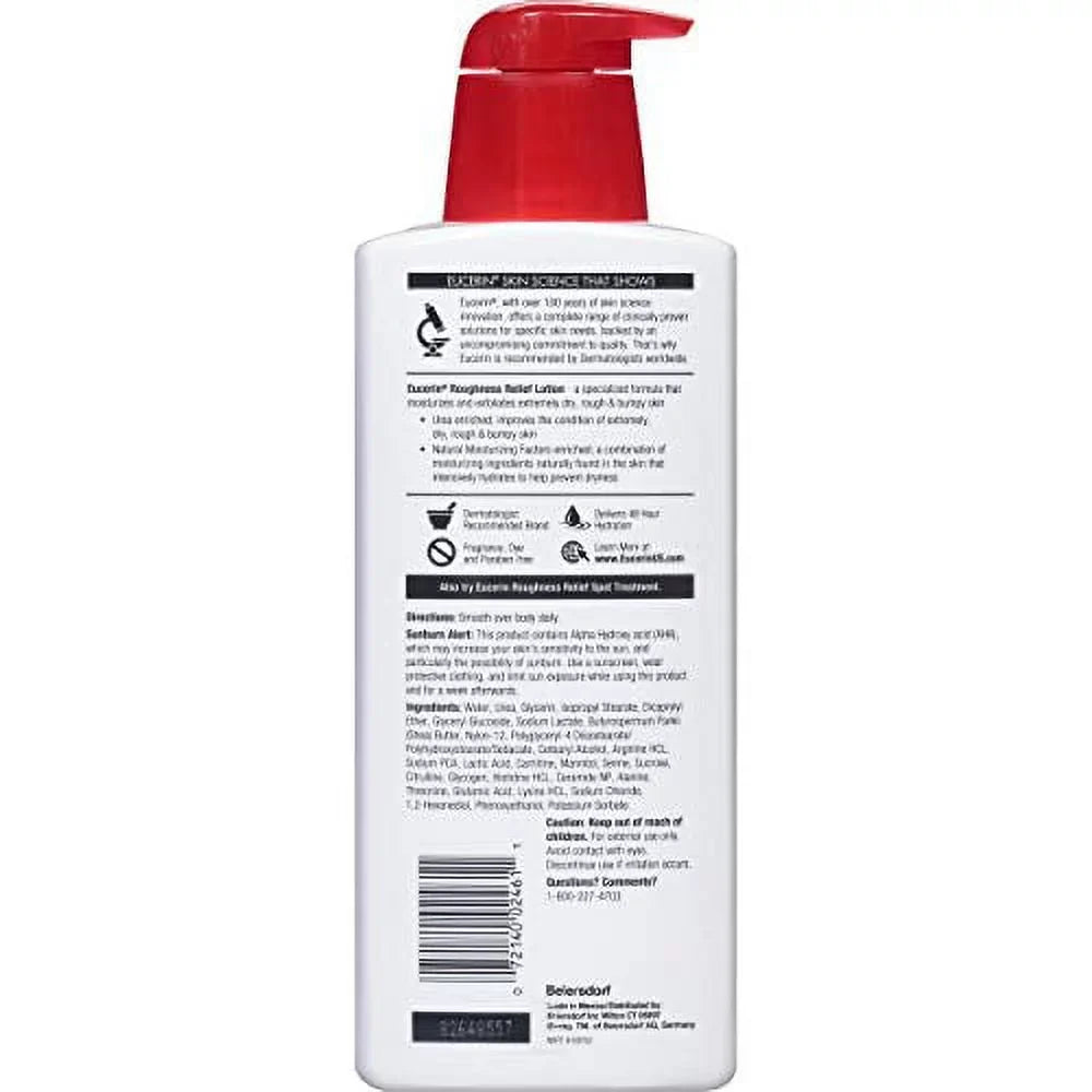 '- Extremely Dry, Lotion oz. fl. Rough Pump Eucerin Roughness Body Skin Lotion - for Bottle 16.9 Full Relief