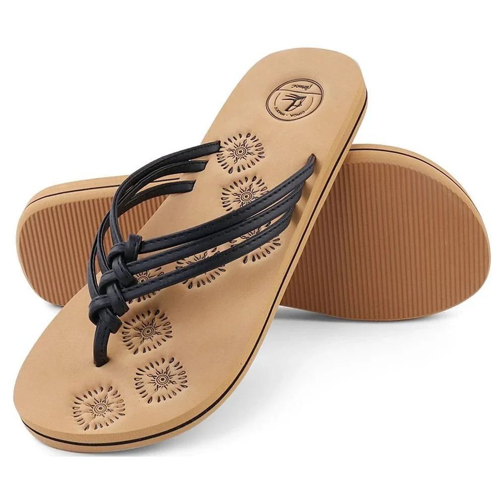 Flip Indoor (Black) Women's or Outdoor AERUSI Sandals Casual Livi Walking Life Flop